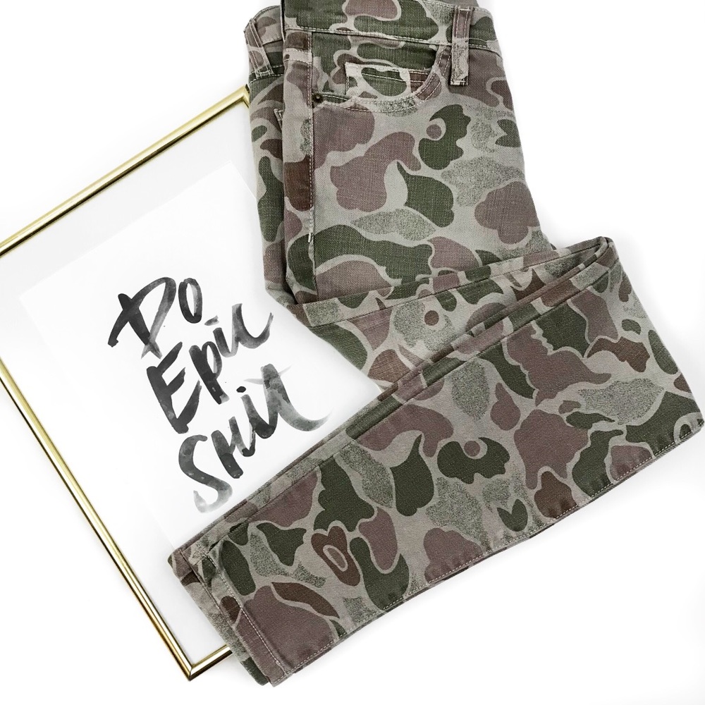 Current Elliot skinny ankle camo jeans